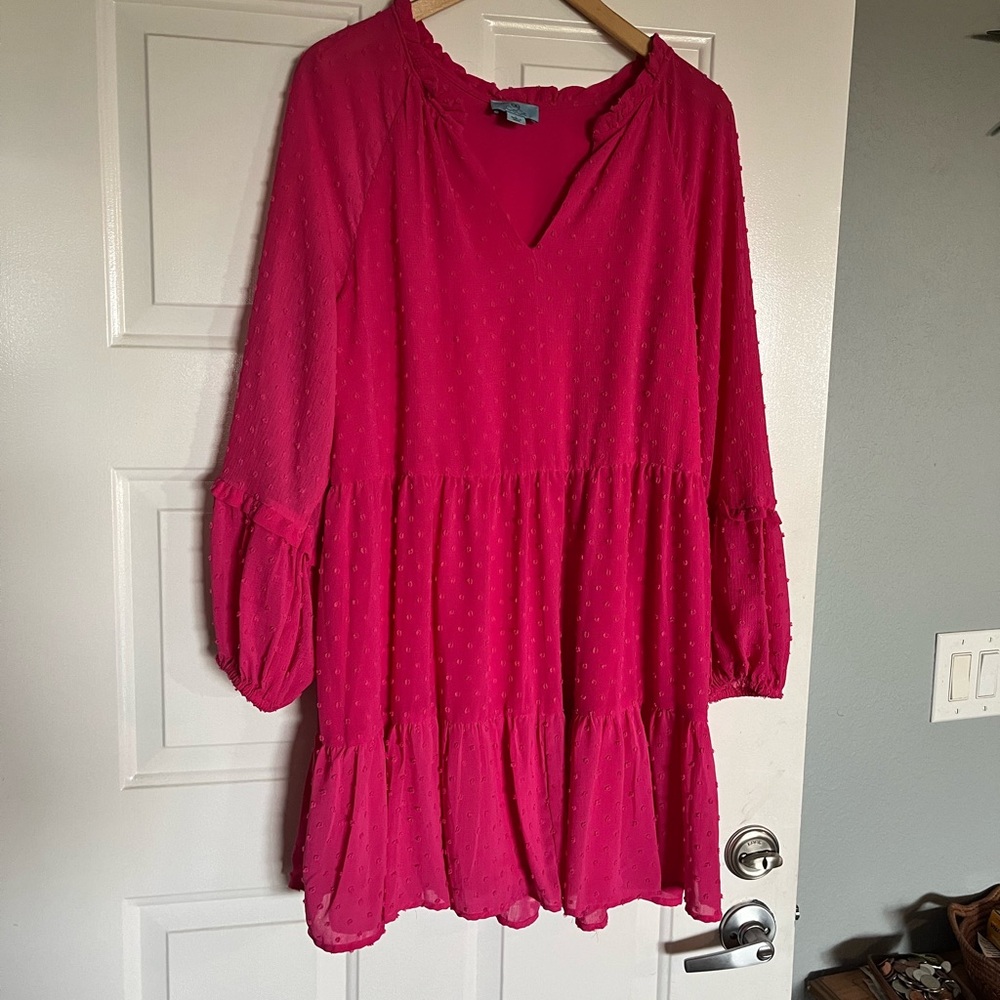 CeCe Hot Pink Swing Dress